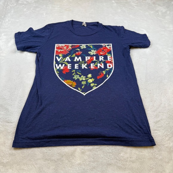 Vampire Weekend Floral Shield Graphic T-Shirt Womens Size M Band Tee - Picture 1 of 6